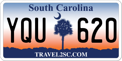 SC license plate YQU620