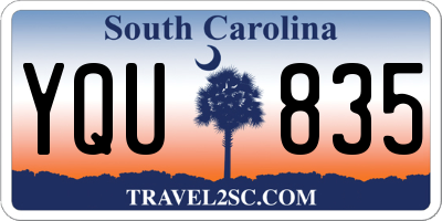 SC license plate YQU835