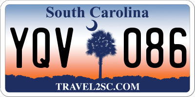 SC license plate YQV086