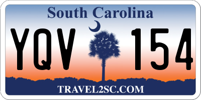 SC license plate YQV154