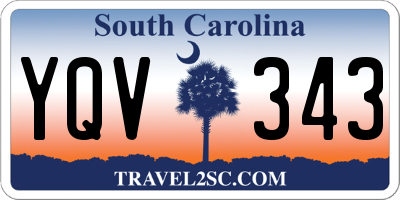 SC license plate YQV343