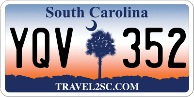 SC license plate YQV352