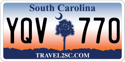 SC license plate YQV770