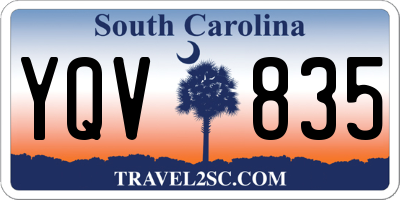 SC license plate YQV835
