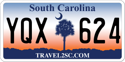 SC license plate YQX624