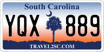 SC license plate YQX889