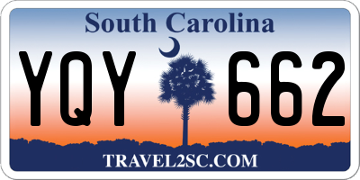 SC license plate YQY662