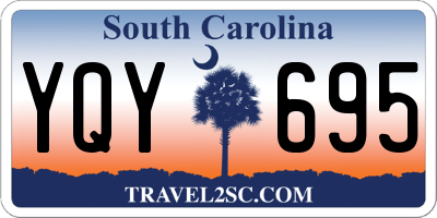 SC license plate YQY695