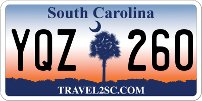 SC license plate YQZ260