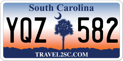 SC license plate YQZ582