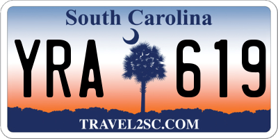 SC license plate YRA619