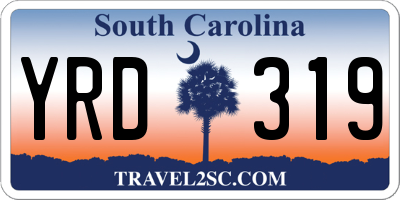 SC license plate YRD319