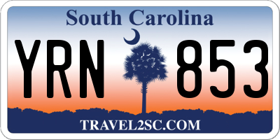 SC license plate YRN853