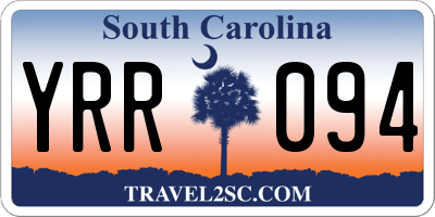 SC license plate YRR094