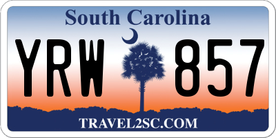 SC license plate YRW857