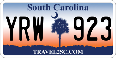 SC license plate YRW923