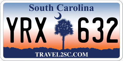SC license plate YRX632