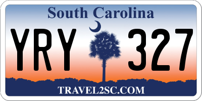 SC license plate YRY327