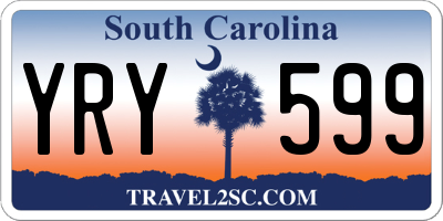 SC license plate YRY599