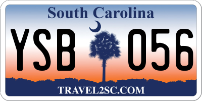 SC license plate YSB056