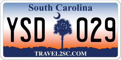 SC license plate YSD029