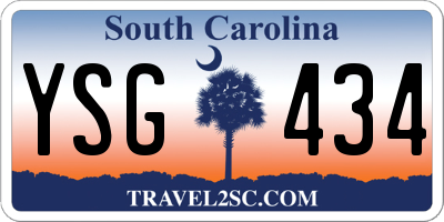 SC license plate YSG434