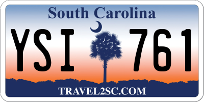 SC license plate YSI761