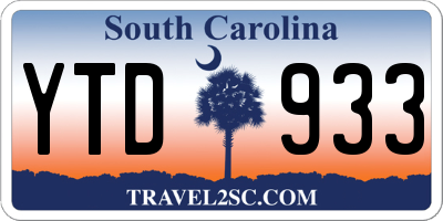 SC license plate YTD933