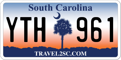 SC license plate YTH961
