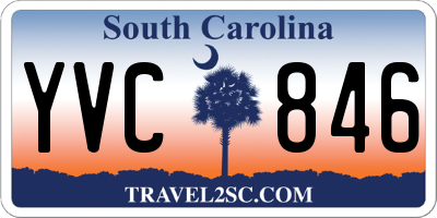 SC license plate YVC846