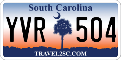 SC license plate YVR504