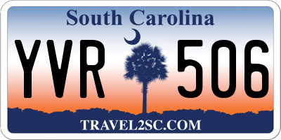 SC license plate YVR506