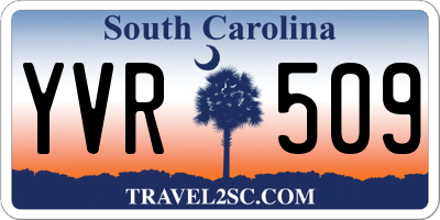 SC license plate YVR509
