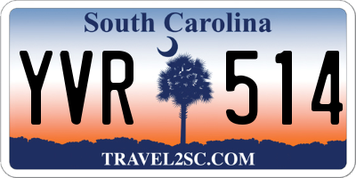 SC license plate YVR514