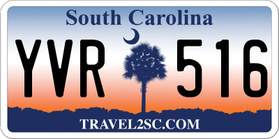 SC license plate YVR516