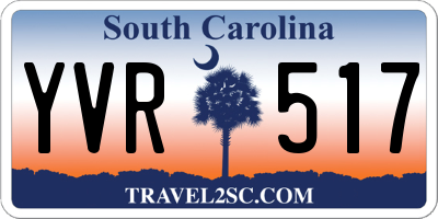 SC license plate YVR517