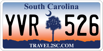 SC license plate YVR526