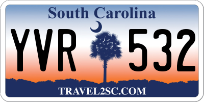 SC license plate YVR532