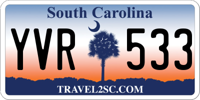 SC license plate YVR533