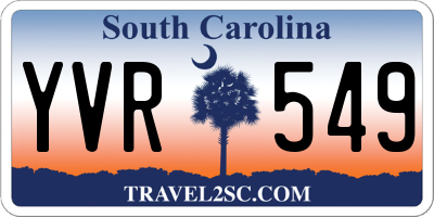 SC license plate YVR549