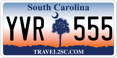 SC license plate YVR555