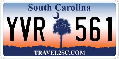 SC license plate YVR561
