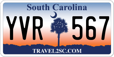 SC license plate YVR567