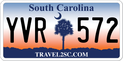 SC license plate YVR572