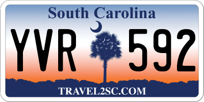SC license plate YVR592