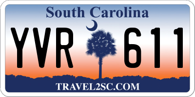 SC license plate YVR611