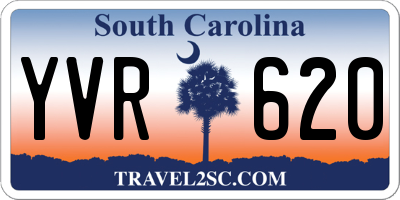 SC license plate YVR620