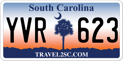 SC license plate YVR623