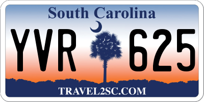 SC license plate YVR625