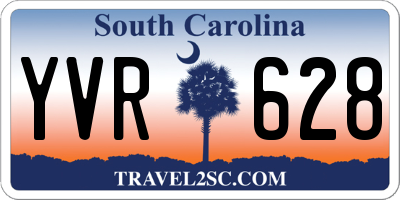 SC license plate YVR628